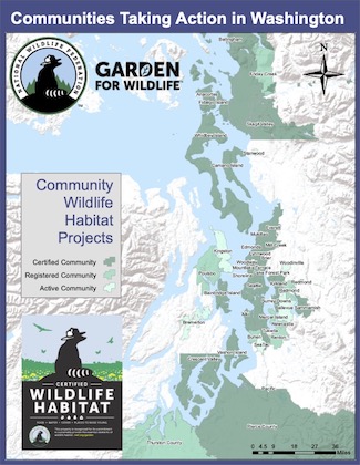 Community Wildlife Habitat Projects (2021 map) - National Wildlife Federation